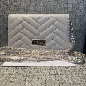 Bebe BNWT Sophia Quilted Crossbody Bag- Chalk color